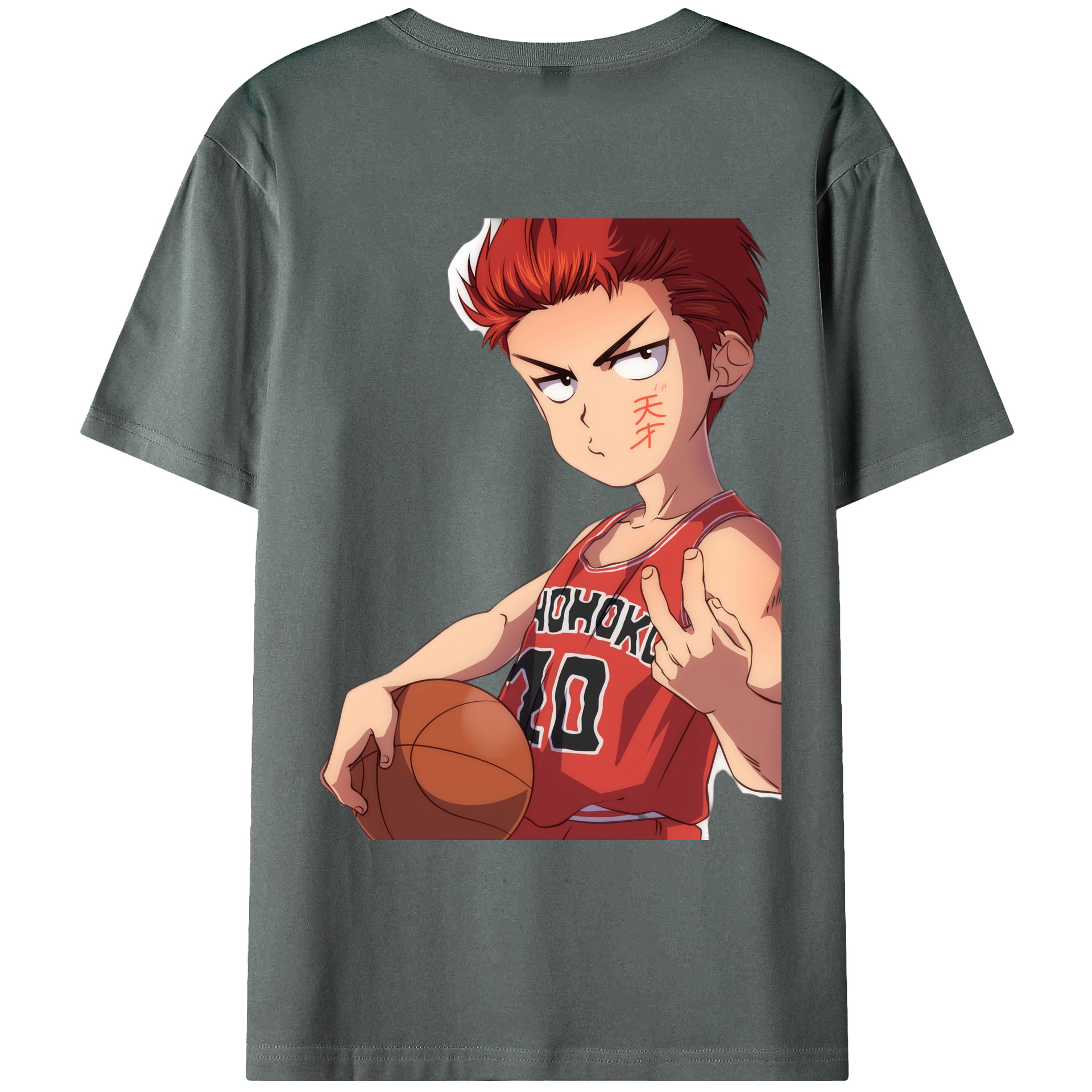 （画像用） SLAM DUNK／スラムダンク 綿100％ メンズ半袖Tシャツ（バックプリント） 通気性